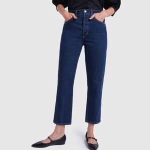 AMO Loverboy High-Rise Relaxed Straight Jeans, Size 29